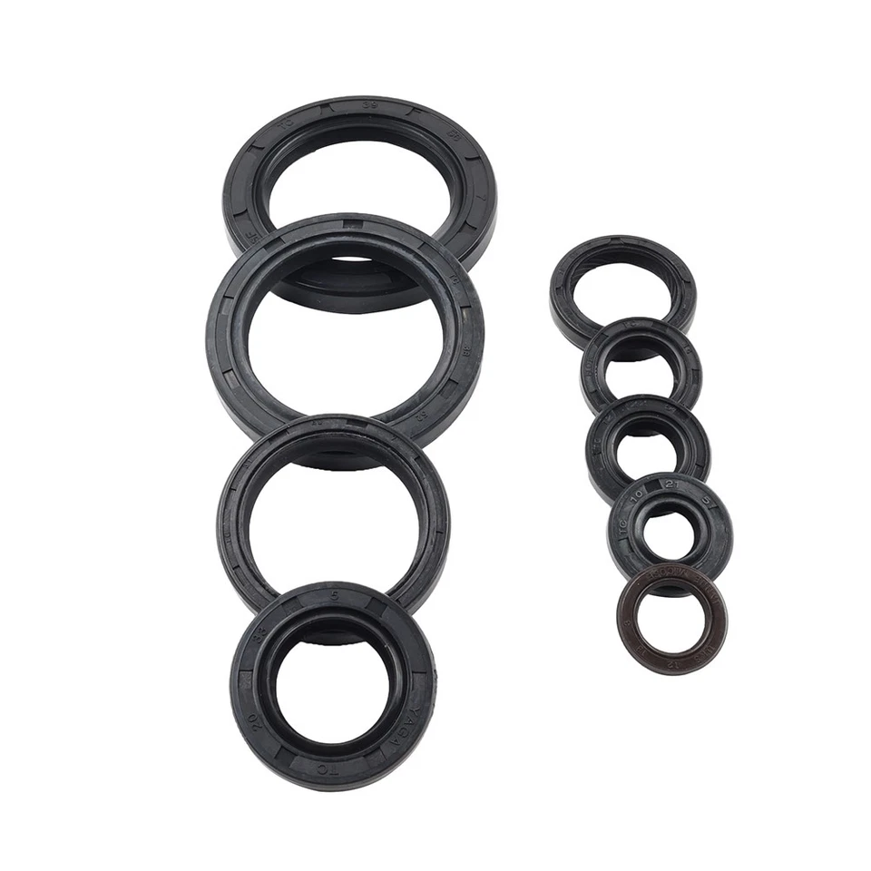 Complete Engine Oil Seal Kit Set 9pcs For Honda CRF450X 05-09/12-17 - Image 4 of 4