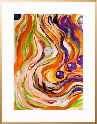 CHANGO Original Multicolor Abstract 9x12 Acrylic Painting Hand Home Wall Art