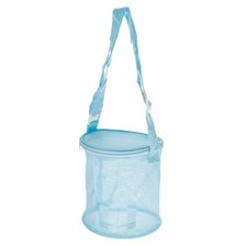 Mesh Beach Bag, Sea Shells Mesh Tote Sand Boxes Nets Bags, Sky Blue