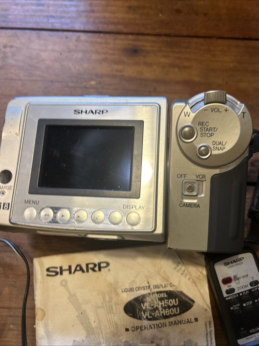 Sharp Viewcam VL-AH50 Hi-8 Camcorder w/ Power Supply, Remote