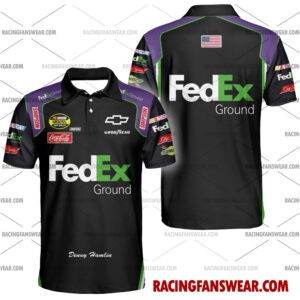 Denny Hamlin Nascar Racing 2007 Uniform Apparel Clothes Hawaiian Polo Shirtsnyr4