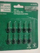 1 Cool White Mini LED Replacement Christmas Bulbs Lights 10 Pack