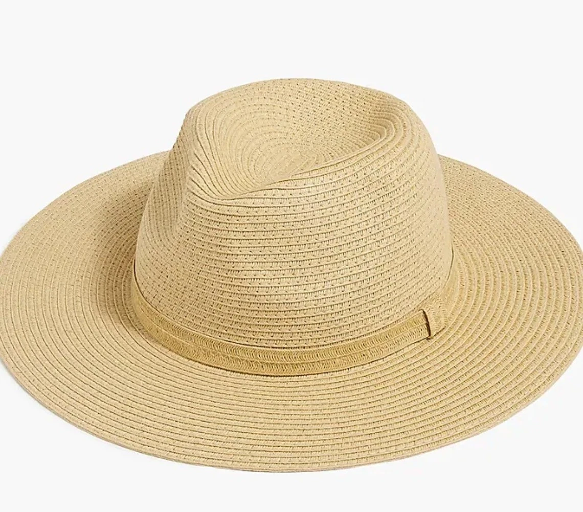 J.Crew Factory Packable Straw Hat Beige M-L