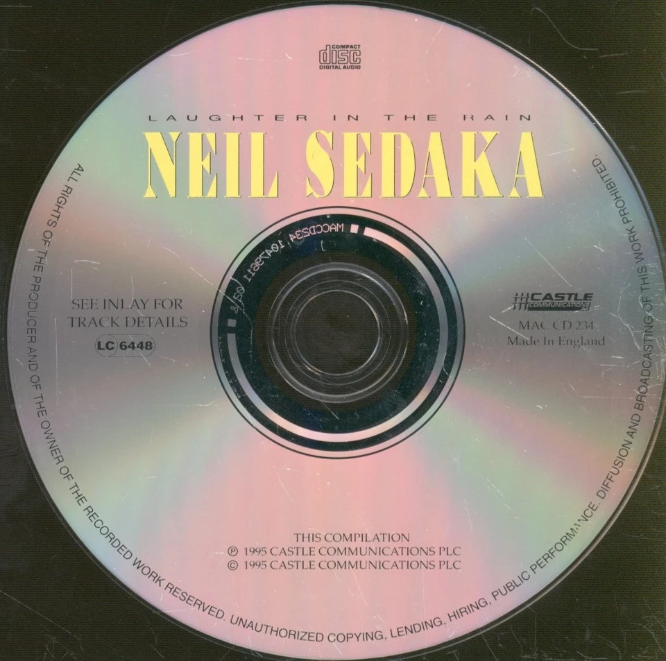 Neil Sedaka Laughter In The Rain CD UK Castle Communications 1995 MACCD234 - Bild 3 von 3