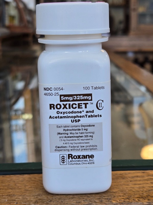 Roxicet Tablets EMPTY BOTTLE