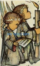 Antique Rare Hummel: PRAISE TO GOD 2 ANGELS: GREETING Card 6755