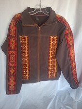 Vintage Aztec Southwest Jacket Womens Brown Multicolor 80s 90s See Measurements