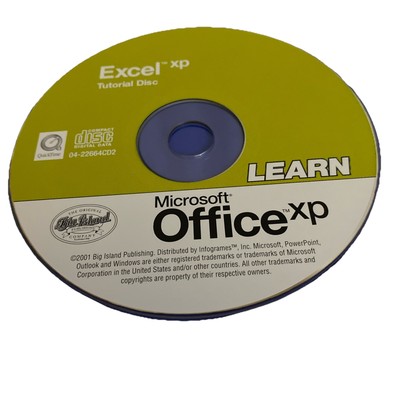 Mint Cond Excel xp Tutorial Disc From The Learn Microsoft Office XP Series