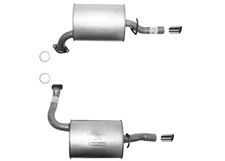 Dual Mufflers For Mazda 6 03-08 2.3L FWD Natural Aspir Mazda 6 03-08 3.0L Sedan