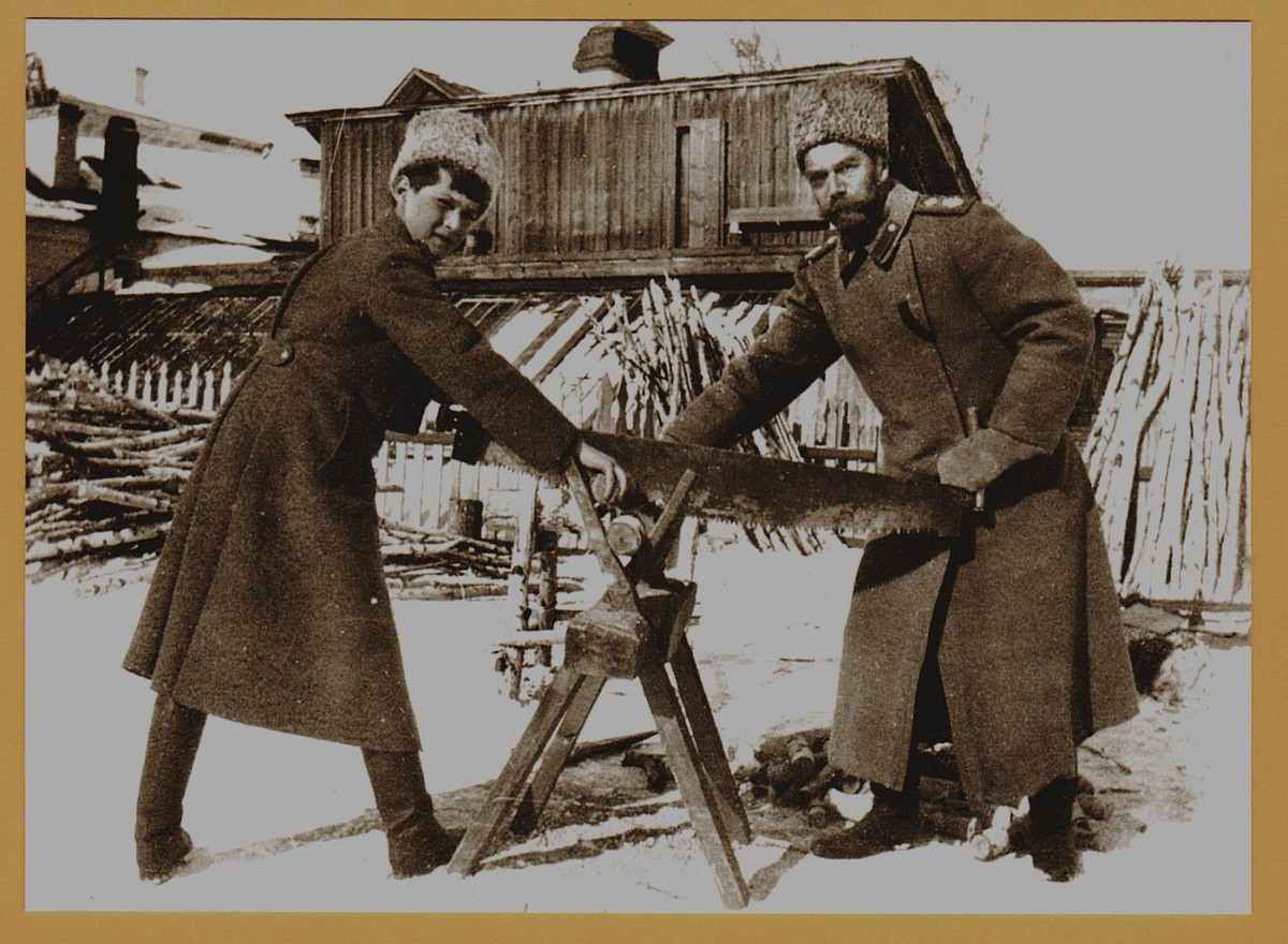 Nicholas II & Tsarevich Alexei Romanov Imperial Russia Vintage