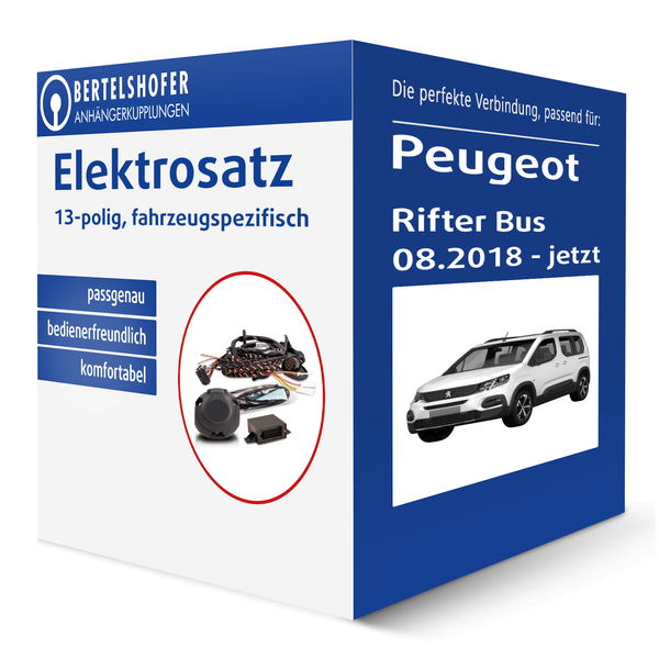 Elektrosatz 13-Pol. Spezifisch für Peugeot Rifter Bus Typ K9 08.2018-Jetzt PKW-image