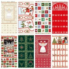 Makower Christmas Panels- Advent Calendars, Stockings, Placemats, Squares