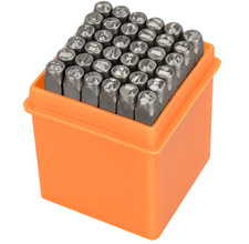 37pcs Metal Stamping Kit, 3mm 1/8 Number and Letter Stamp Set, 3mm
