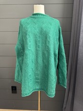 Esprit Vintage Green 80 s-90 s Green Oversized Cable Knit Sweater Size L