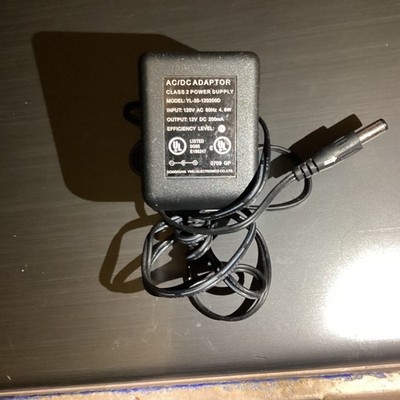 AC/DC Adapter Input 120V AC 60Hz 4.6W Output 12V DC 200mA (YL-35-120200D)
