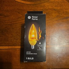 GE Flicker Flame Multi-Direction 1w LED Bulb BC Candelabra Base