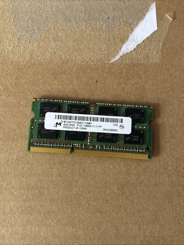 Mémoire RAM SO-DIMM DDR3L Micron 4 Go (1x4 Go) PC3-14900S - Pour Ordinateur Portable - Occasion