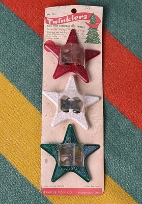 Vintage Twinkler Star Spinner Set Of 3 W/ Original Packaging Twinkle Toy Co