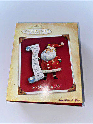 Hallmark Keepsake Ornament So Much to Do! Santa Christmas