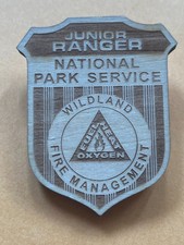 WILDLAND FIRE MANAGEMENT NPS NATIONAL PARK JUNIOR RANGER BADGE FIRST RESPONDER