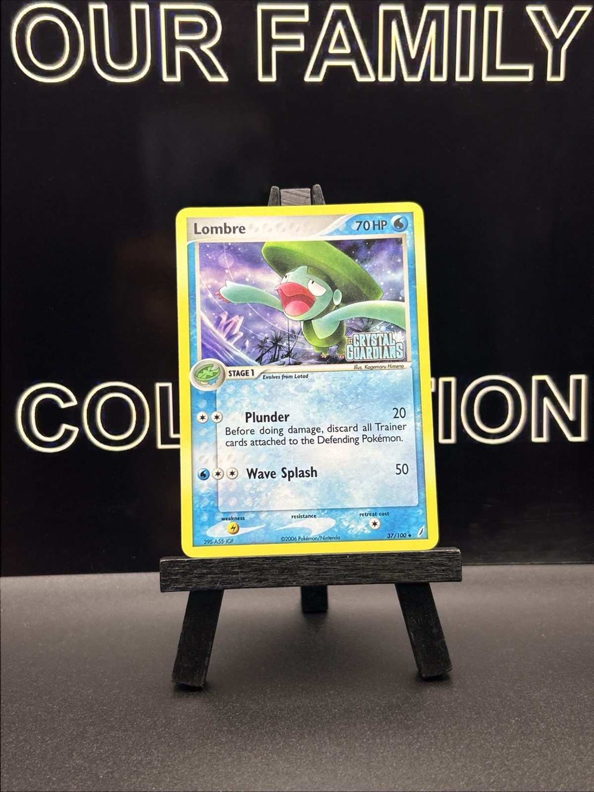 TCG POKEMON LOMBRE HOLO CRYSTAL GUARDIANS 2006 STAMPED 37/100