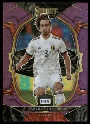 Arthur Theate 2022 Panini Select FIFA Purple Belgium #80