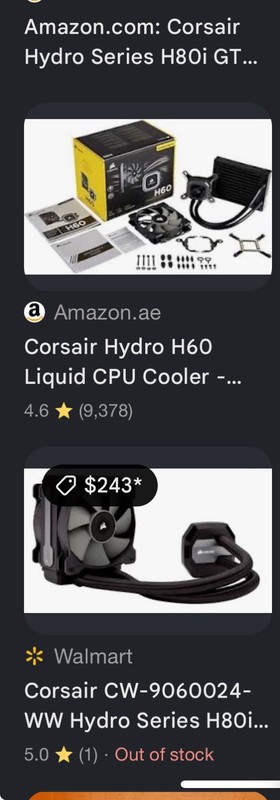 New Sealed Corsair Hydro Series H60 120mm CPU Liquid Cooler (CW-9060007-BB)2017