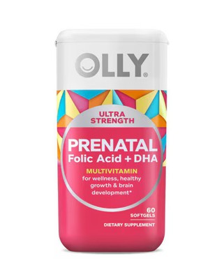 Worldwide 2 X Olly Ultra Strength Prenatal Folic Acid + DHA Multivitamin -- 60