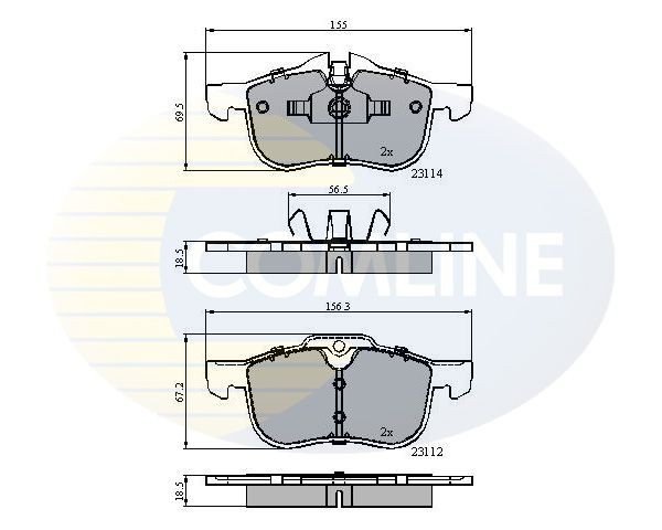 Brake Pad Set For Disc Front Fits MG MG 6 MG ZT MG ZT-T Rover COMLINE CBP0898