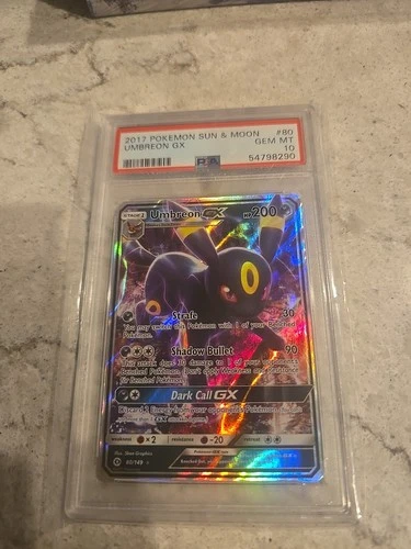 2017 POKEMON SUN & MOON #80 UMBREON GX PSA 10