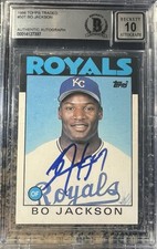 1986 Topps Traded #50T BO JACKSON Authentic Auto BGS 10!!