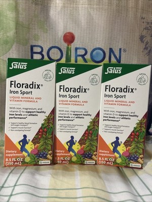 Pack Of 3 Salus Floradix Iron Sport 8.5 Oz, Exp. 05/2028, (2) 09/2028