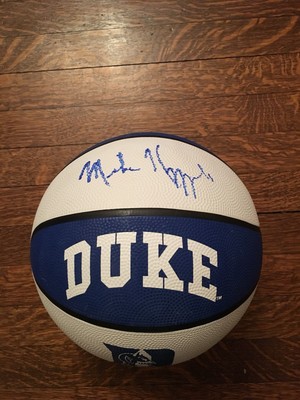 coach k autographed basketball