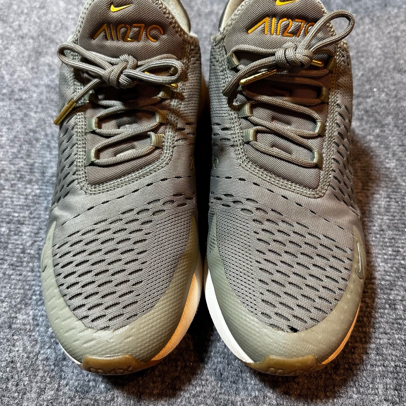 nike women's air max 270 trainer dark stucco metallic gold