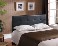 Tufted Design Upholstered Adjustable Full / Queen Headboard (black) on sale Tufted Design Upholstered Adjustable Full / Queen Headboard (black) on sale