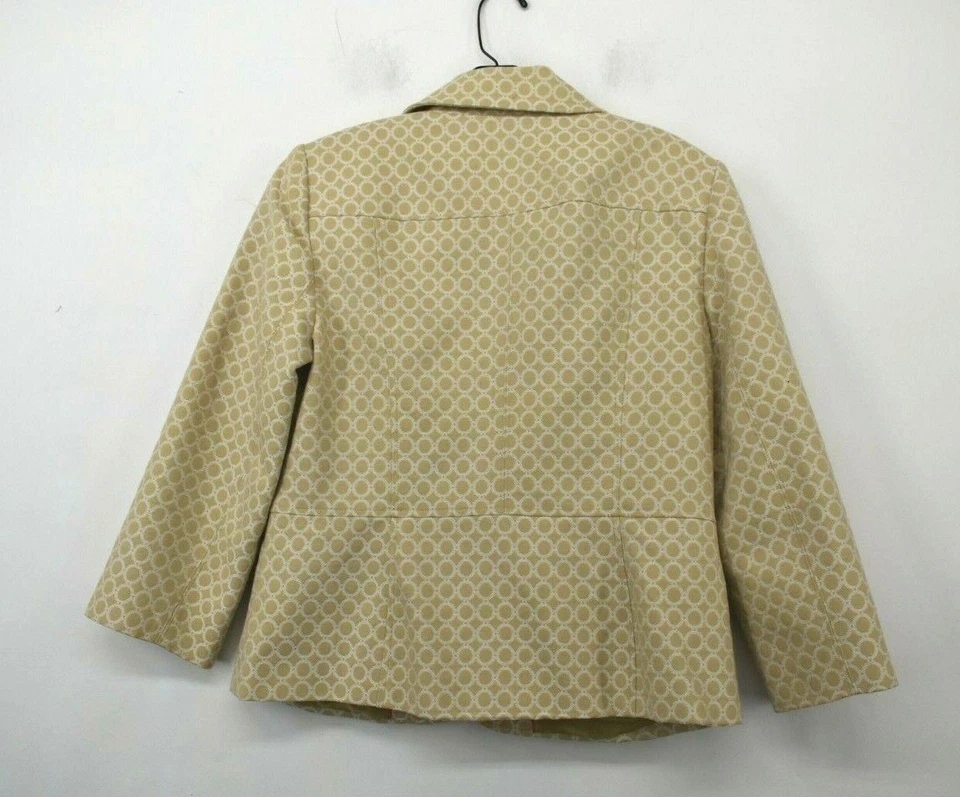 Blazer Madison Studio feminino bronzeado entalhe lapela um botão vassoura bolso carreira 12 - Imagem 2 de 4