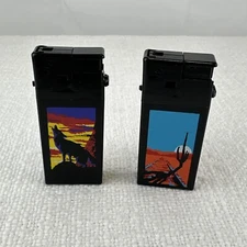 Set Of 2 Scripto Marlboro Cigarettes - Vintage Coyote Desert Disposable Lighters