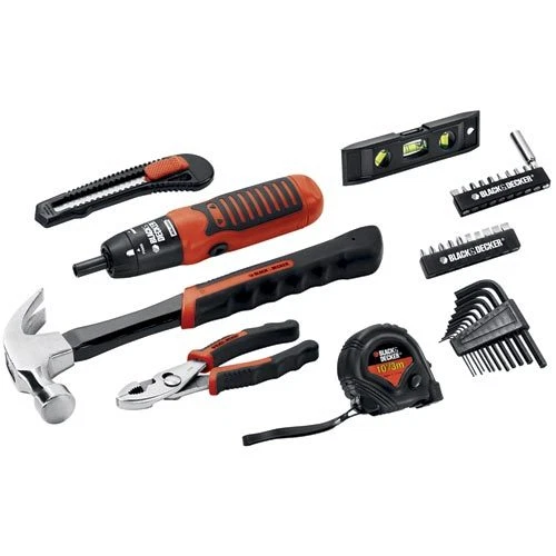 Black Decker 38 piece Project Kit Household Tool Set w 6V