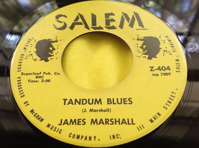 Rare VA Bluegrass 45 : James Marshall ~ Tandum Blues ~  Snowbound ~ Salem Z 404
