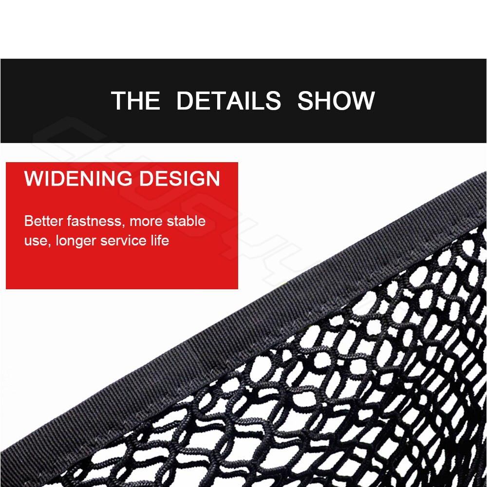 Rear Trunk Envelope Mesh Cargo Net Organizer For TOYOTA RAV4 2019-2024 Black