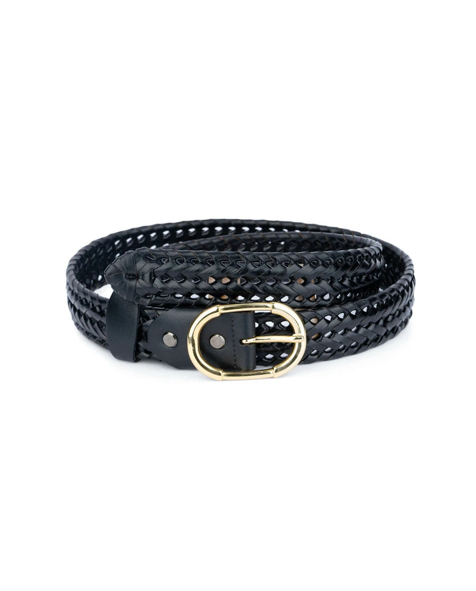 Braided top black belt