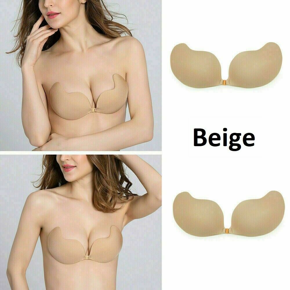 Silicone Self-Adhesive Stick On Push Up Gel Strapless Invisible Backless Bra