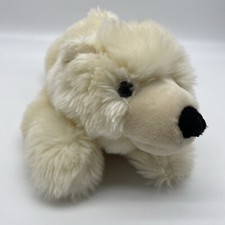 Aurora Polar Bear 13  Plush Toy Stuffed Animal Doll Soft Lovey Laying Cream