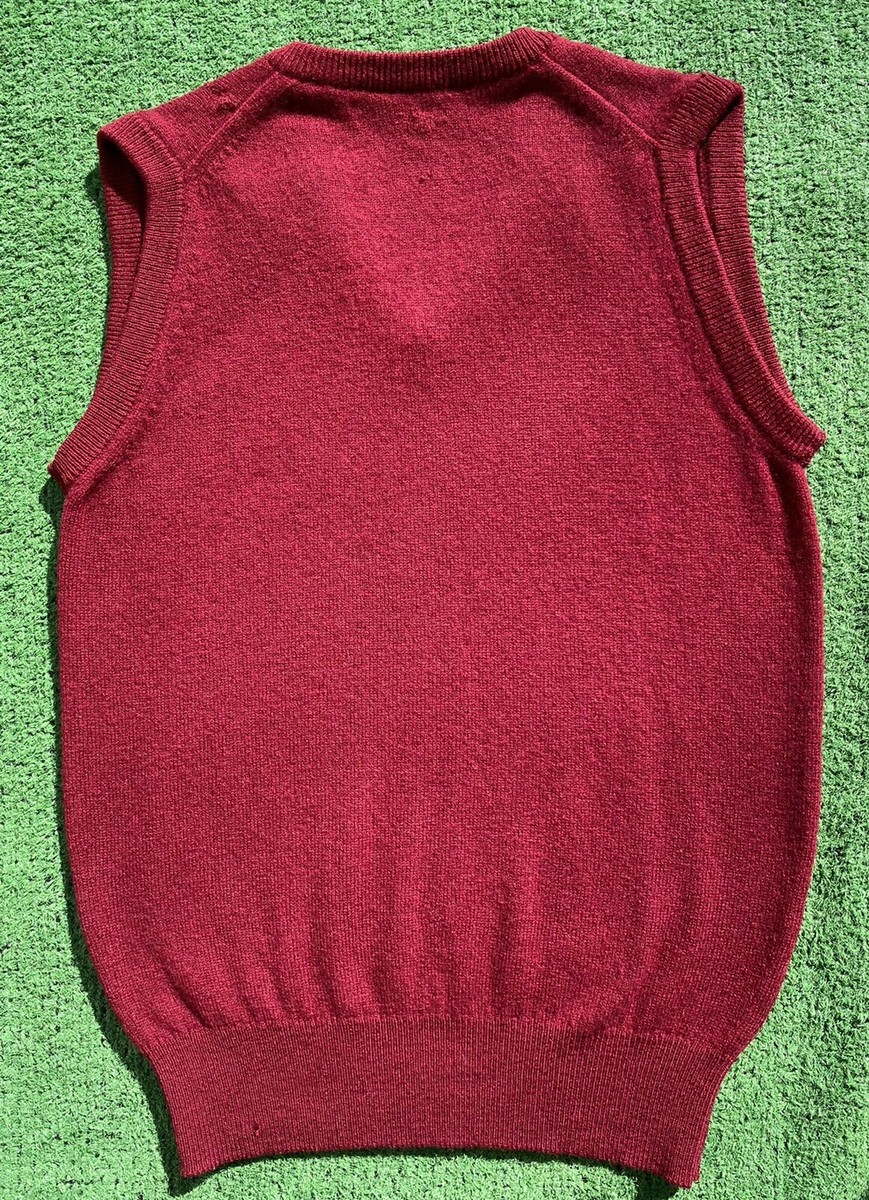 Vintage Pitlochry Knitwear 100% Wool Sweater Vest Scotland