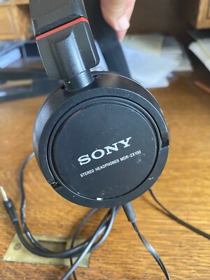 SONY ZX MDR-ZX100 SERIES WIRED ON-EAR HEADPHONES BLACK used | eBay