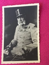 RPPC antique MILITARY vintage POSTCARD men in UNIFORM insignia MEDALS sideburns