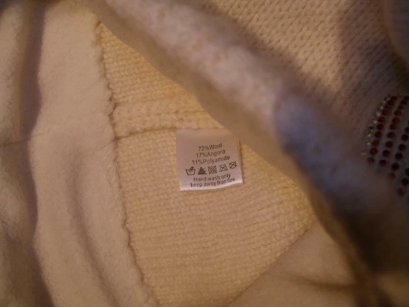 Lana 75% + Angora 17% Tejido Sombrero Gorro Mapache Real Pompón Talla 51-53 b... - Imagen 3 de 4