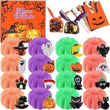 16pcs Halloween Bath Bombs with Surprise Toy Inside for Kids Organic Bath Bombs
