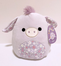 Squishmallows 2023 Easter Squad B 8" Delzi the Floral Belly Donkey Plush Doll