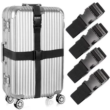 4Pcs Luggage Straps for Suitcase Travel Accessories TSA Approved, 80In Long B...